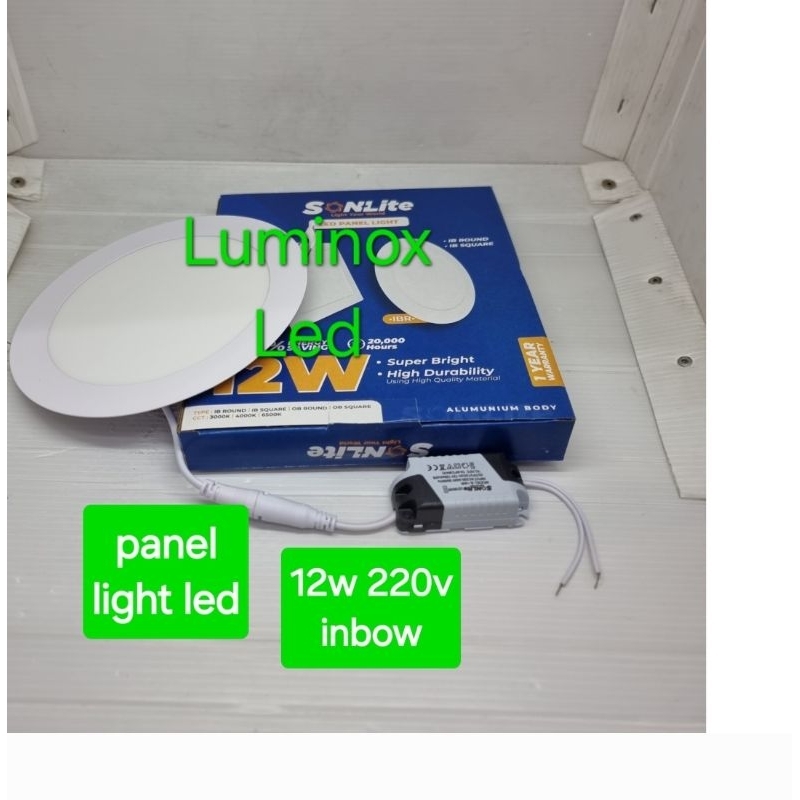 downlight panel sonlite 4000k 12w 12watt / ceiling lamp led putih 12w 12 watt inbow 220volt