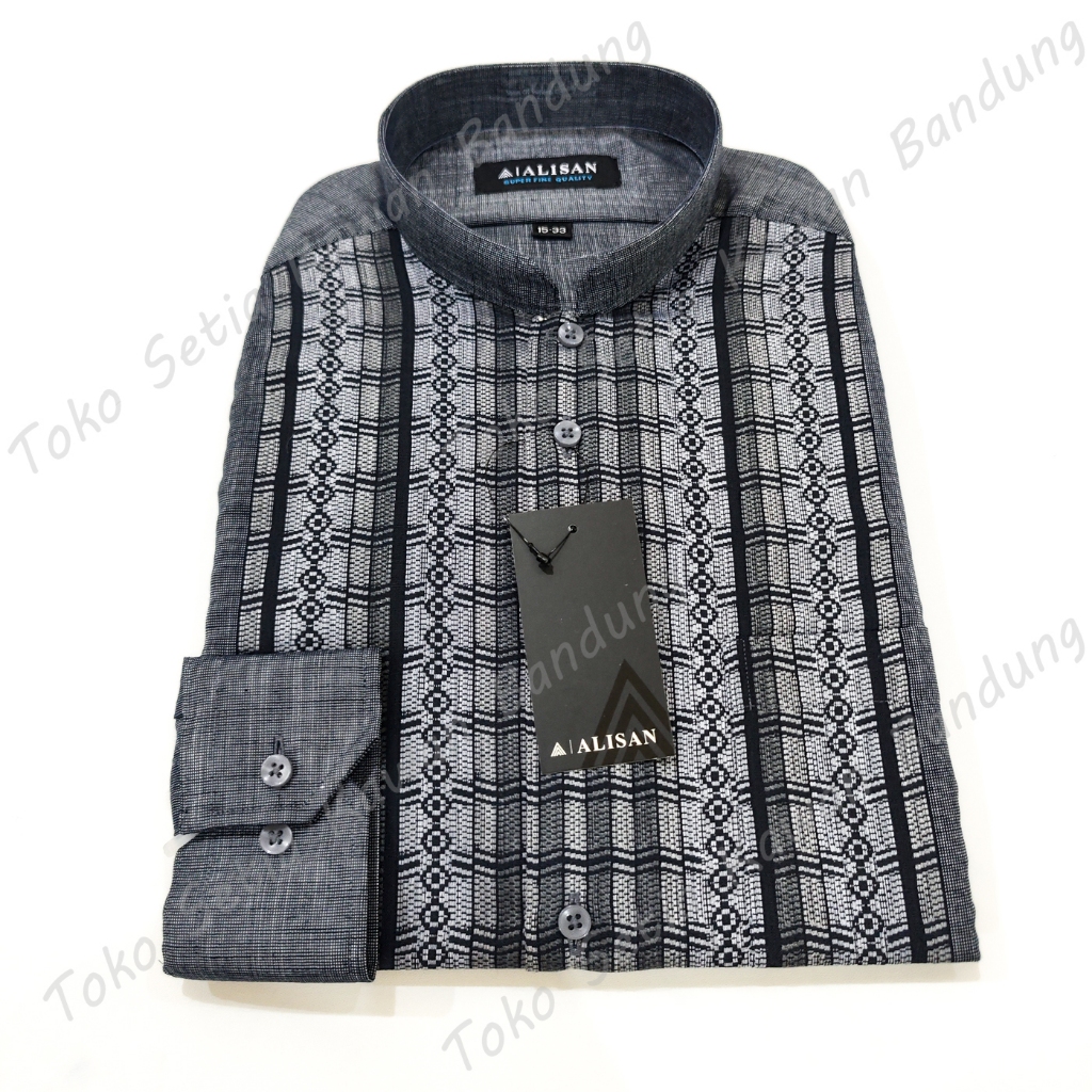 Koko ALISAN Regular Lengan Panjang Fashion Linen ( ABU 00215 )