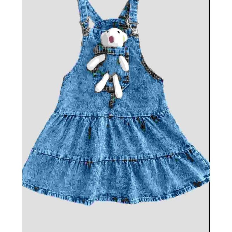 Overall gamis jeans anak