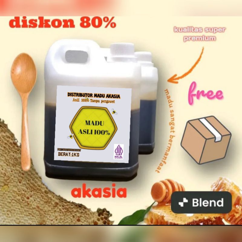 

Madu Rumafaza Nektar Akasia 1 Kg Murni Alami Raw Pure Honey Asli Sumatera Non SOS Madu Promil