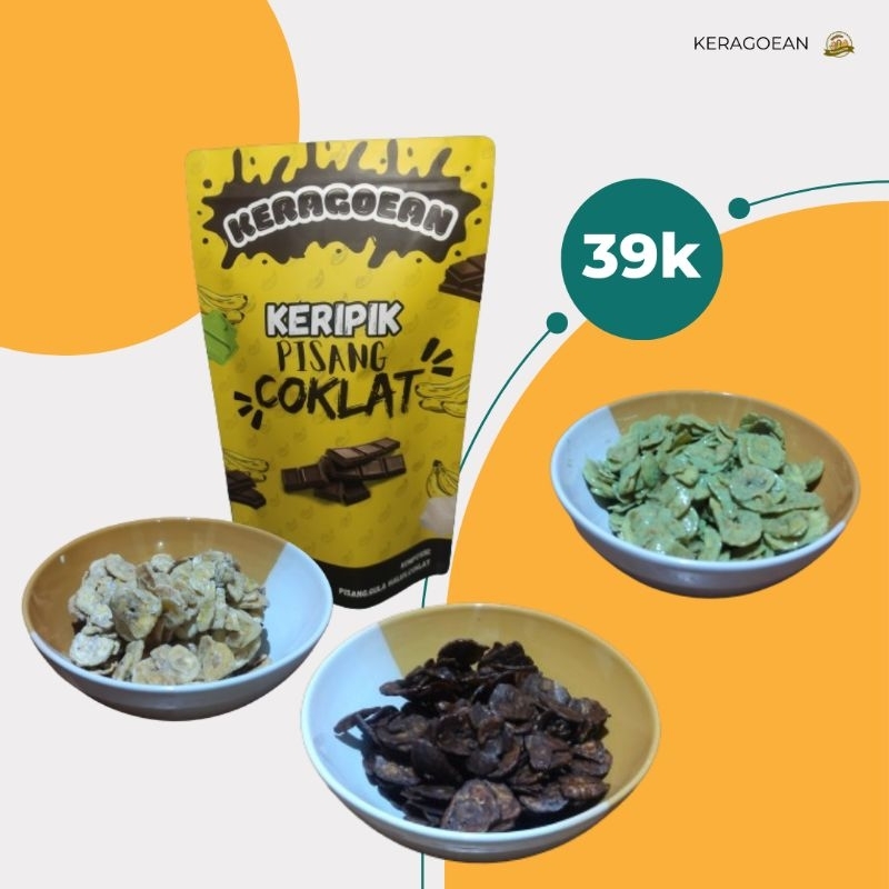 

Keripik Pisang Mix 3 Rasa Coklat, matcha, tiramisu