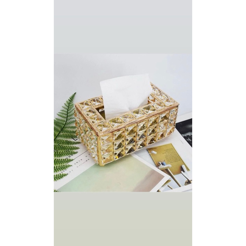 Tempat Tisu Kristal atau Kotak Tisu Kristal