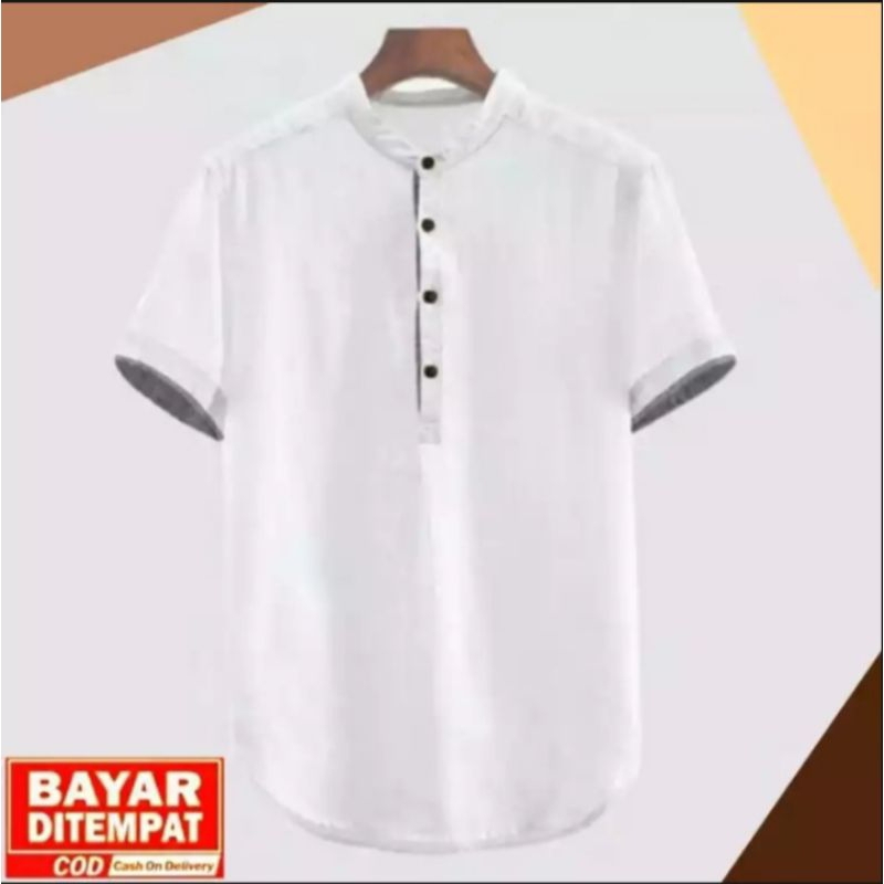 FREE ONGKIR ATASAN BAJU KEMEJA LAKI LAKI-LAKI BAJU KOKO PUTIH ANAK SD-SMP BAJU LEBARAN BAJU KOKO
