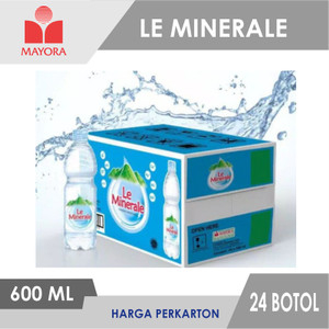 

Le Minerale Air Mineral 600 ml x 24 Botol DUS Carton (Khusus Instan) Exp Lama