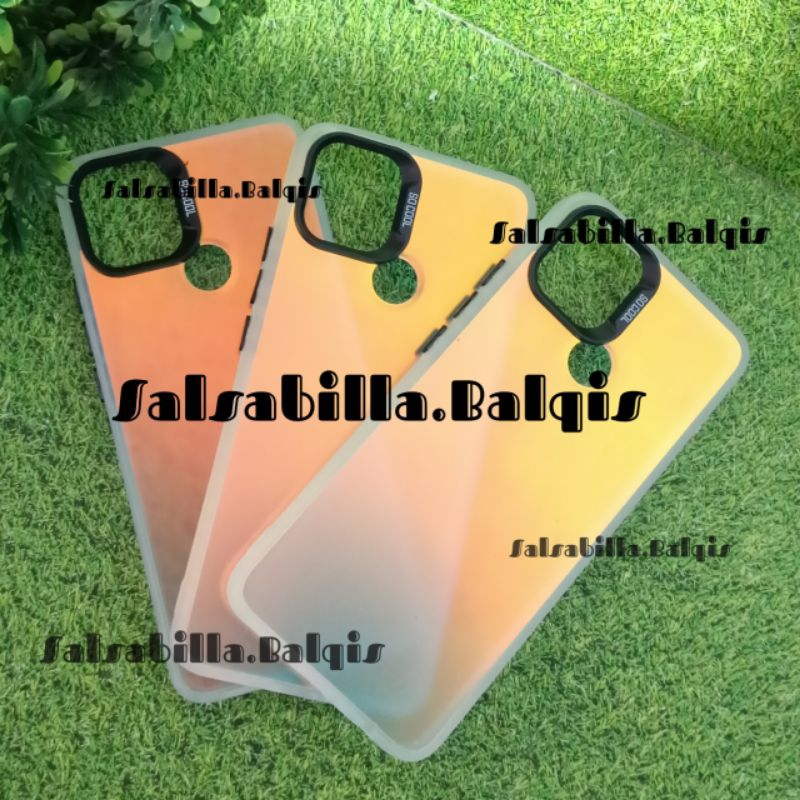 SLIKON CASE CASING OPPO A15 / A15S SOFTCASE HYBRID IMD SILVER COLOR PLATE HOLOGRAM AURORA GLOSSY PEL