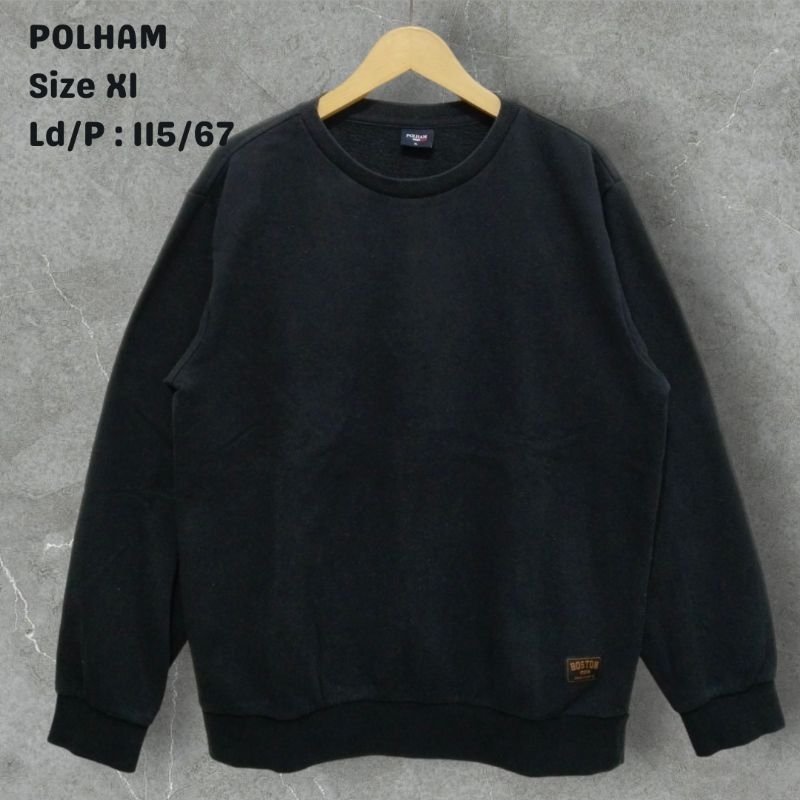 CN001 Crewneck Hitam POLHAM