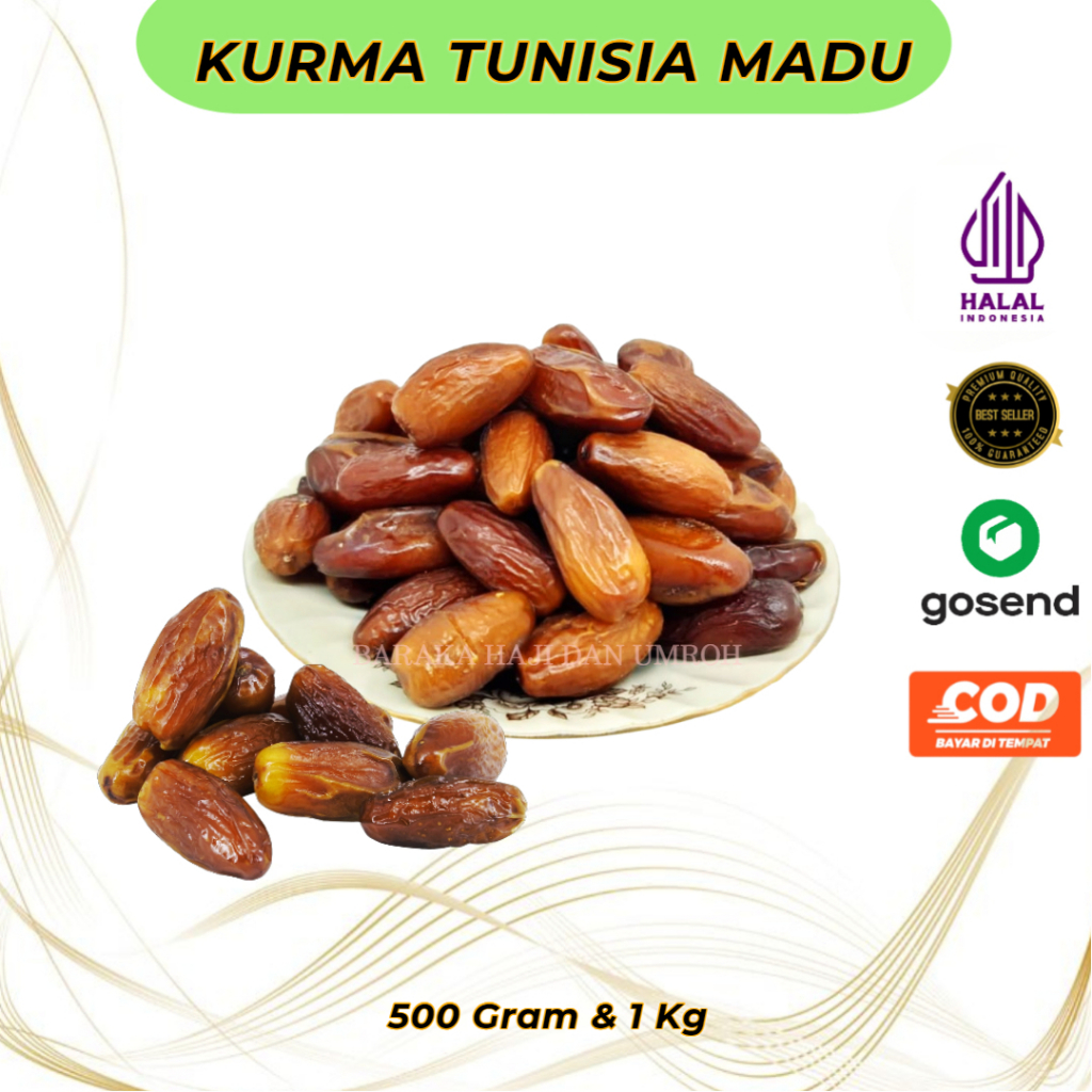 

KURMA TUNISIA MADU 500 Gram 1 Kg TUNIS DEGLET NOUR SUPER PREMIUM QUALITY FRESH ORIGINAL