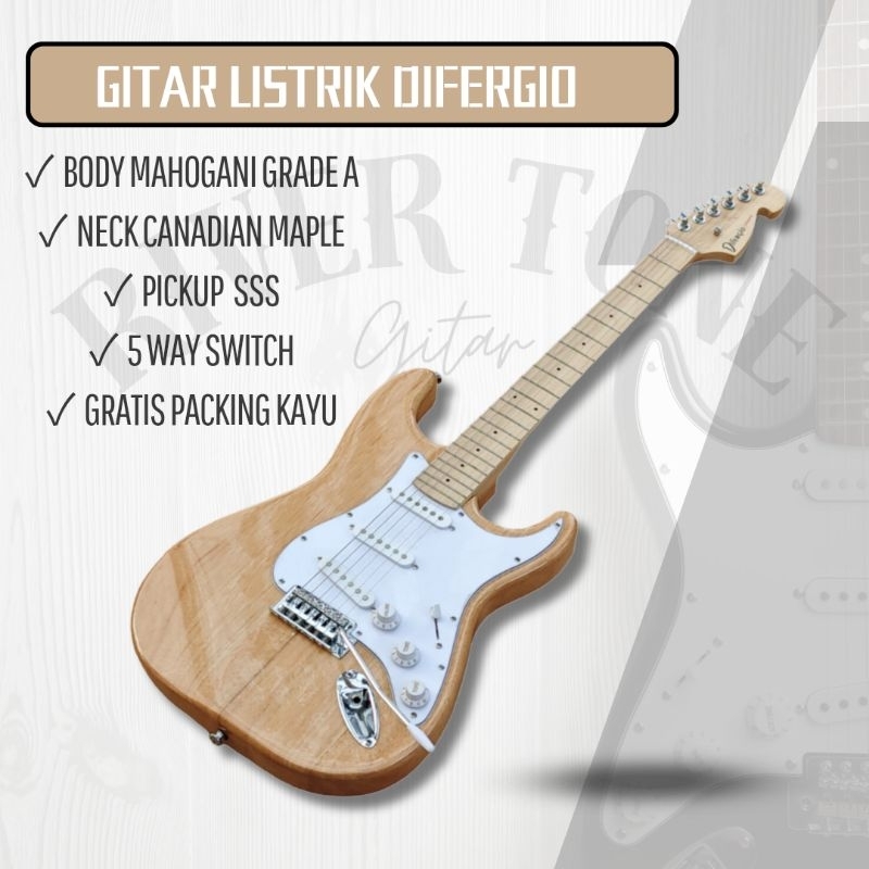 Gitar elektrik difergop original Stratocaster ,gitar listrik ,gitar elektrik pemula ,gitar stratocas