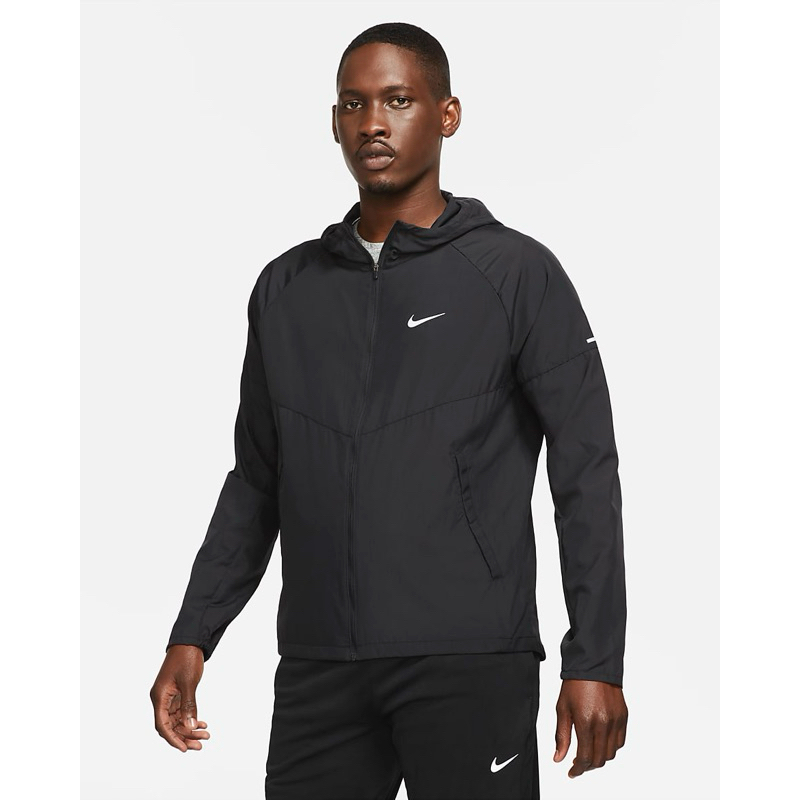 JACKET PRIA NIKE WAVEN BLACK HOODIE ORIGINAL AUTHENTIC