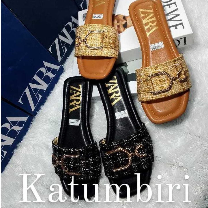 sandal wanita zara flat kanvas preasi kekinian sandal wanita kondangan sandal wanita jalan jalan san
