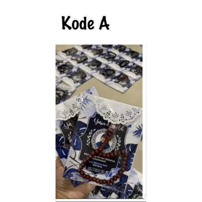 Paket Yasin+Tasbih kemasan souvenir tahlil haul