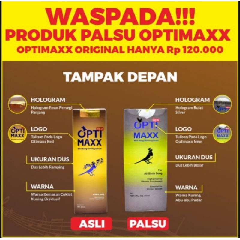 [ COD ]  Optimaxx 30 ml Vitamin Tetes Burung Kicau Suplemen Burung Kicau Penggacor Burung Vitamin Bu