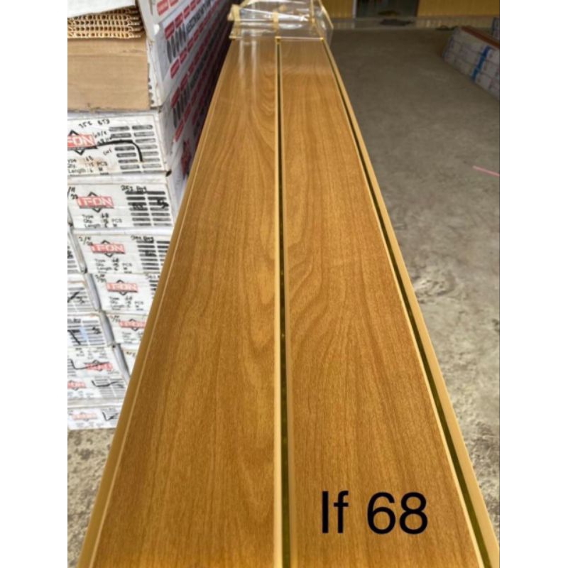 PLAFON PVC SERAT KAYU NAT EMAS