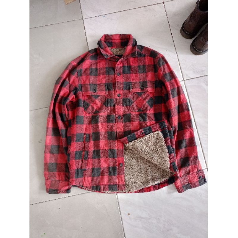 Kemeja Flannel Sherpa Uniqlo