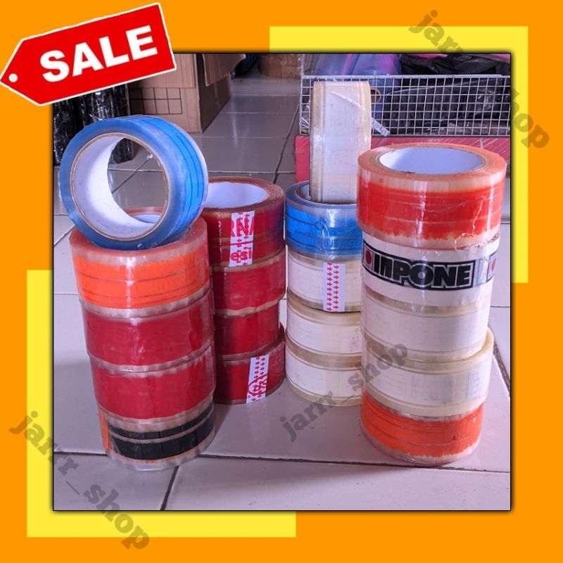 

Lakban Printing kiloan random premium kondisi 98% Super rekat bagus kuat