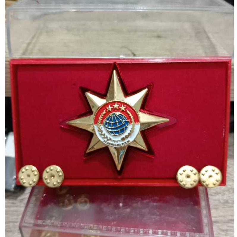 PIN PERENCANA POLRI/BREVET/WING PERENCANA POLRI KNOP PAKU DAN MAGNET