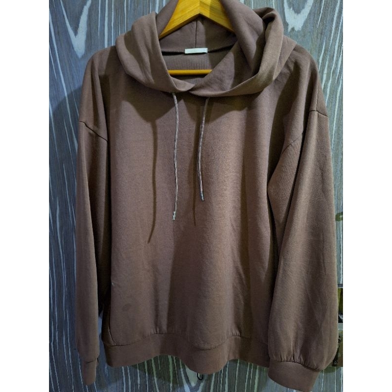 Hoodie Sweatdry GU coklat