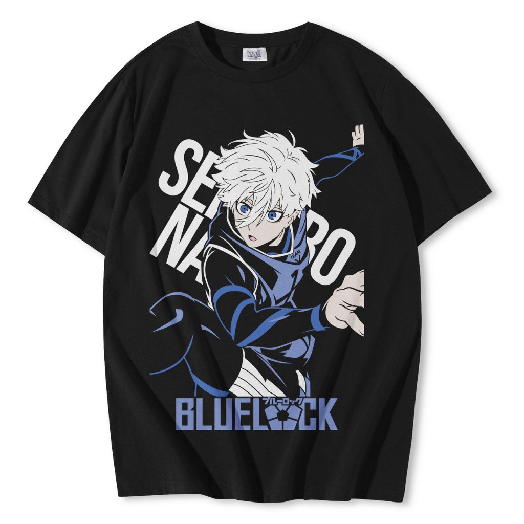 Tshirt Kaos Blue Lock Seishiro Nagi Football Japan Husbu Otaku Anime Manga Unisex