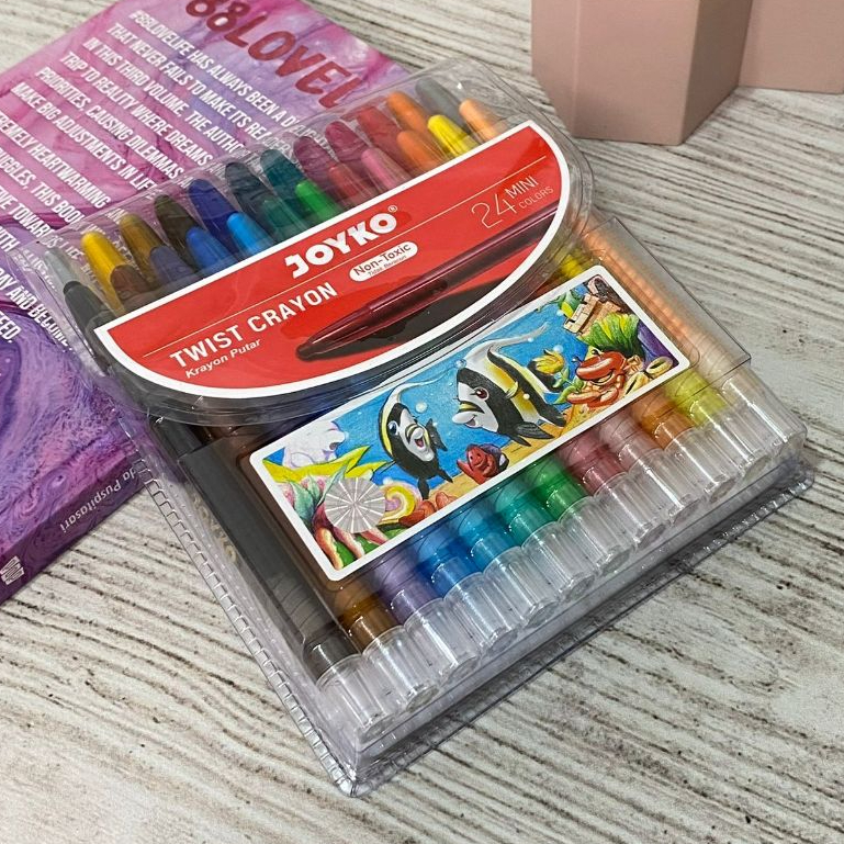 

Krayon Twist Joyko Mini isi 24 PCS Lengkap Best Quality / Crayon Twist JOYKO 1 Set isi 24 Pieces Kualitas Terbaik Perlengkapan Sekolah Anak Terlengkap Harga Terjangkau Bisa Grosir dan COD