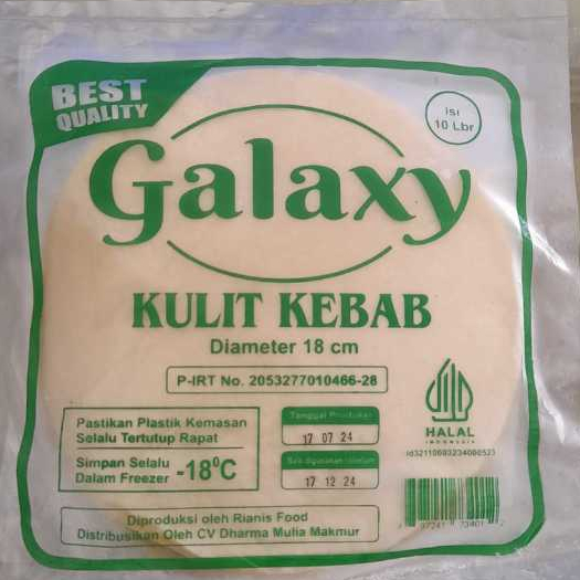 

GALAXY KULIT KEBAB 18CM ISI 10 LEMBAR