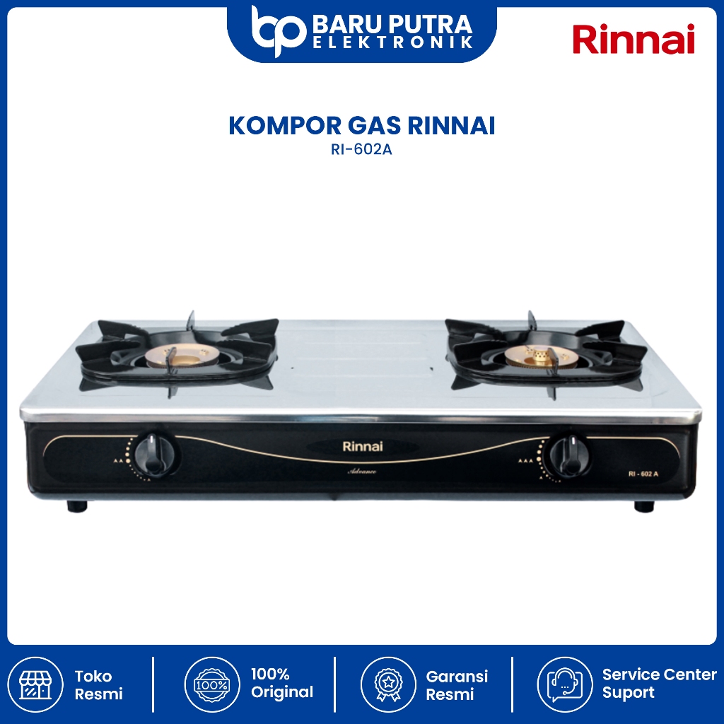 Rinnai Kompor Gas 2 Tungku RI 602A / 602A