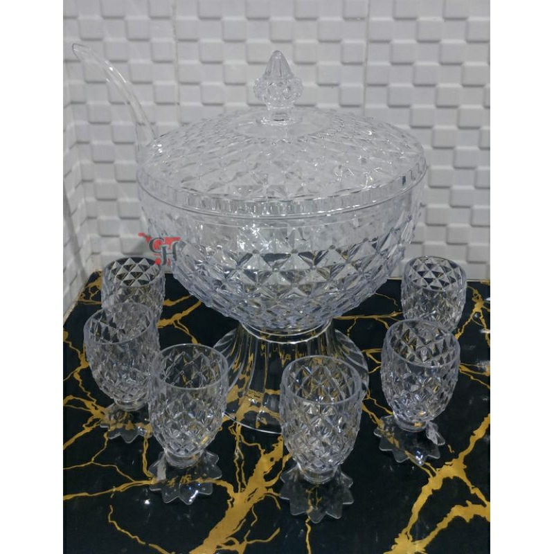 wadah es buah akrilik+tutup