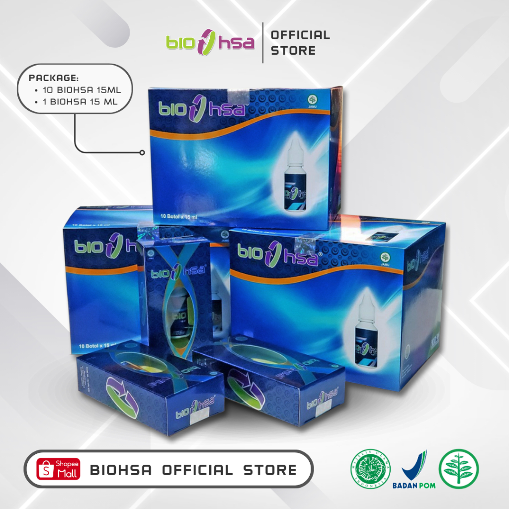 BIO HSA Jamu Tetes Herbal [Paket 10 BioHsa 15ml + 1 Biohsa 15ml]