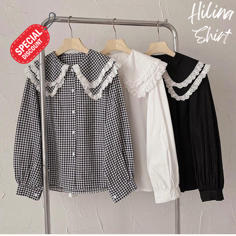 Baju atasan wanita blouse wanita korean style terbaru hilina shirt