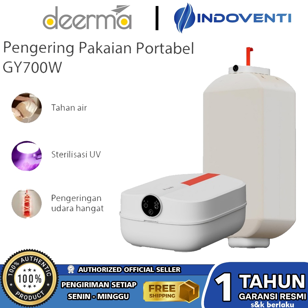 Deerma Dryer Pakaian Pengering Baju Elektrik Portable DEERMA GY700W Alat Mesin Pengering Pakaian Ste