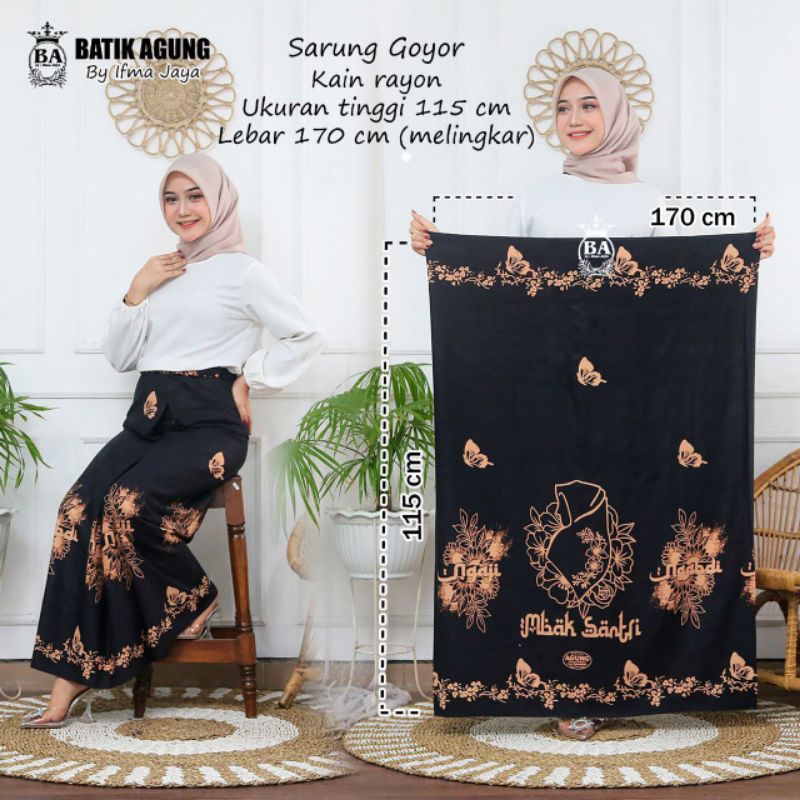 Sarung Goyor Santriwati / Sarung Santri Putri / Sarung Wanita / Sarung Aqil / Sarung