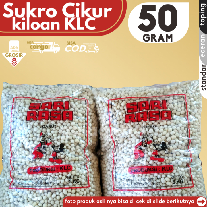 

SUKRO CIKUR KILOAN isi 50g Merk SariRasa Pelengkap Baso Aci Cuanki Seblak by Gaiagarut