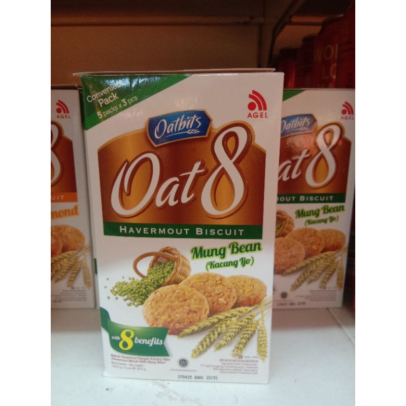 

Oatbits Oat 8 almond kacang ijo 142,5g