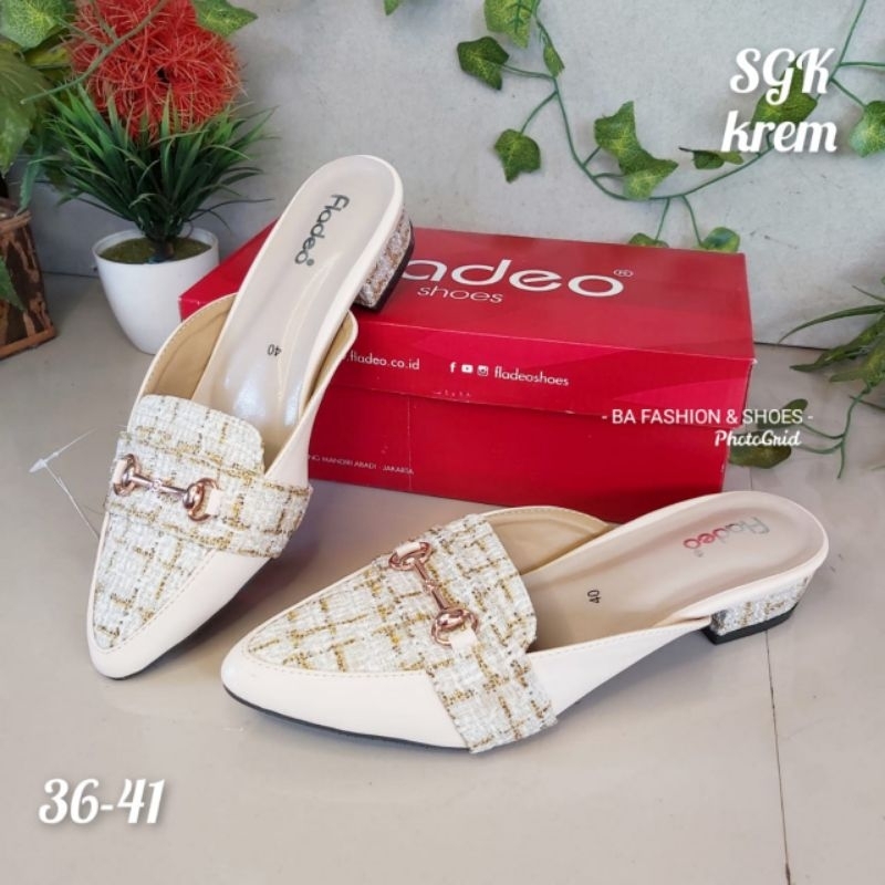 Sandal hak hells selop wanita merk fladeo size 36-41