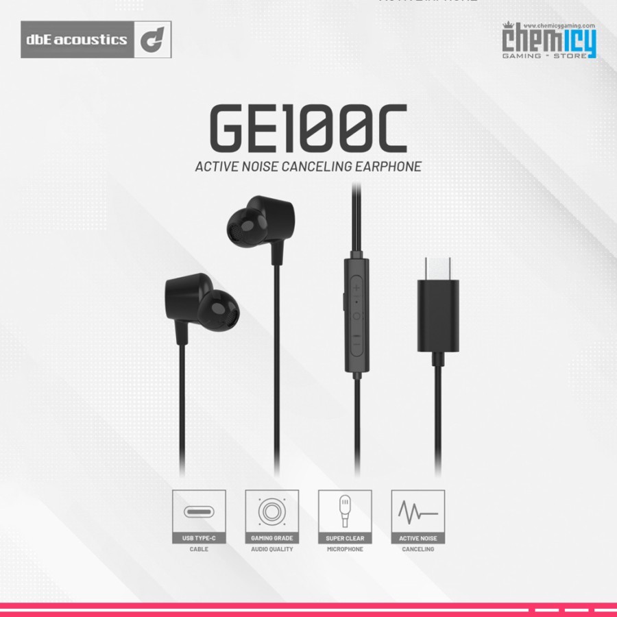dbE GE100C Type C In-ear Gaming Earphone with ANC