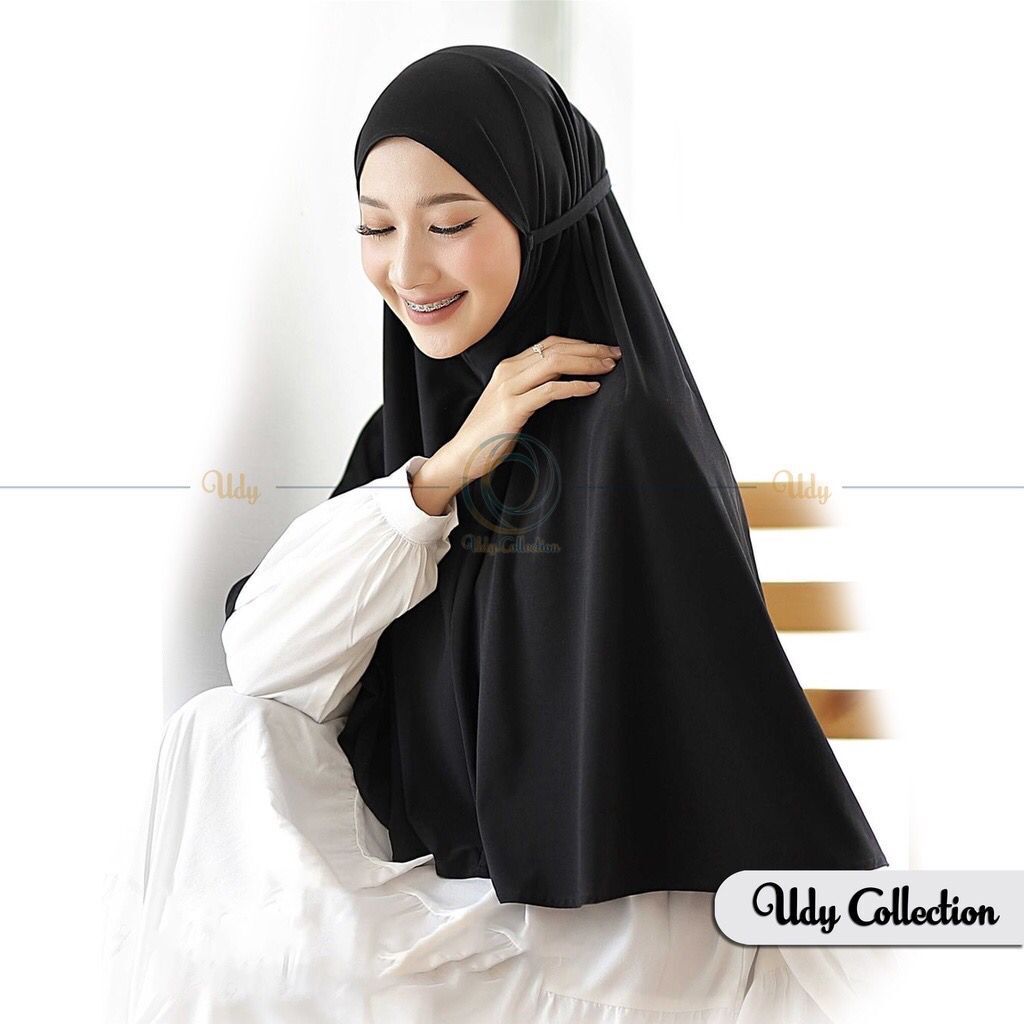 BERGO INSTAN HAMIDAH TALI NON PED XL JERSEY / JILBAB PINGUIN NON PET TALI JUMBO / KERUDUNG DAILY TAN