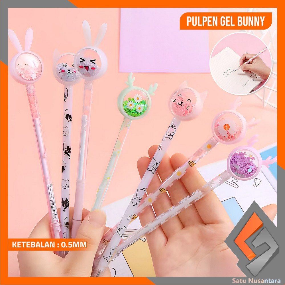 

SN-A90 Pulpen Gel Bunny 0.5mm Pena Gel Pastel Alat Tulis Karakter / Pena Cair Daisy Pena Kupu Motif Payet Gliter Ink Gel Perlengkapan Sekolah Kantor Lucu