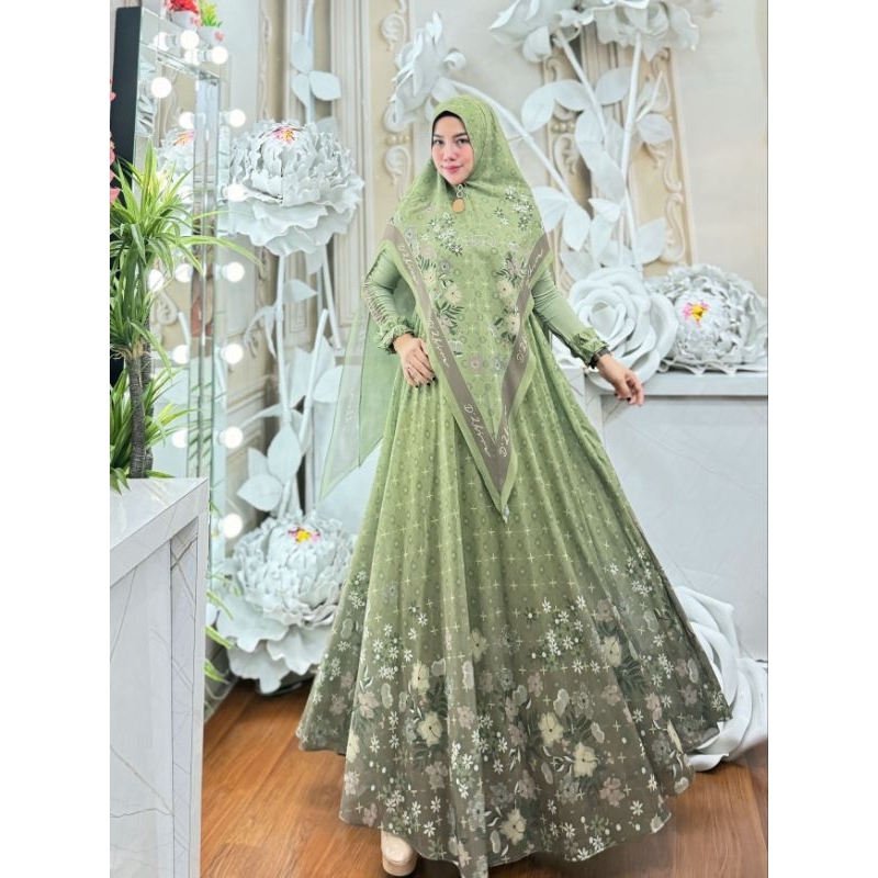 Ready Safiya Syar'i Original D'zhira / Gamis Syar'i Mewah / Gamis Syar'i Kekinian / Gamis Syar'i Pre