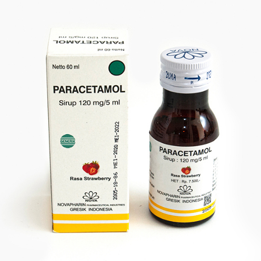 Paracetamol 500 mg Sirup 60 ml Nova / Obat Demam / Obat Sakit Gigi / Obat Sakit Kepala / Obat Nyeri