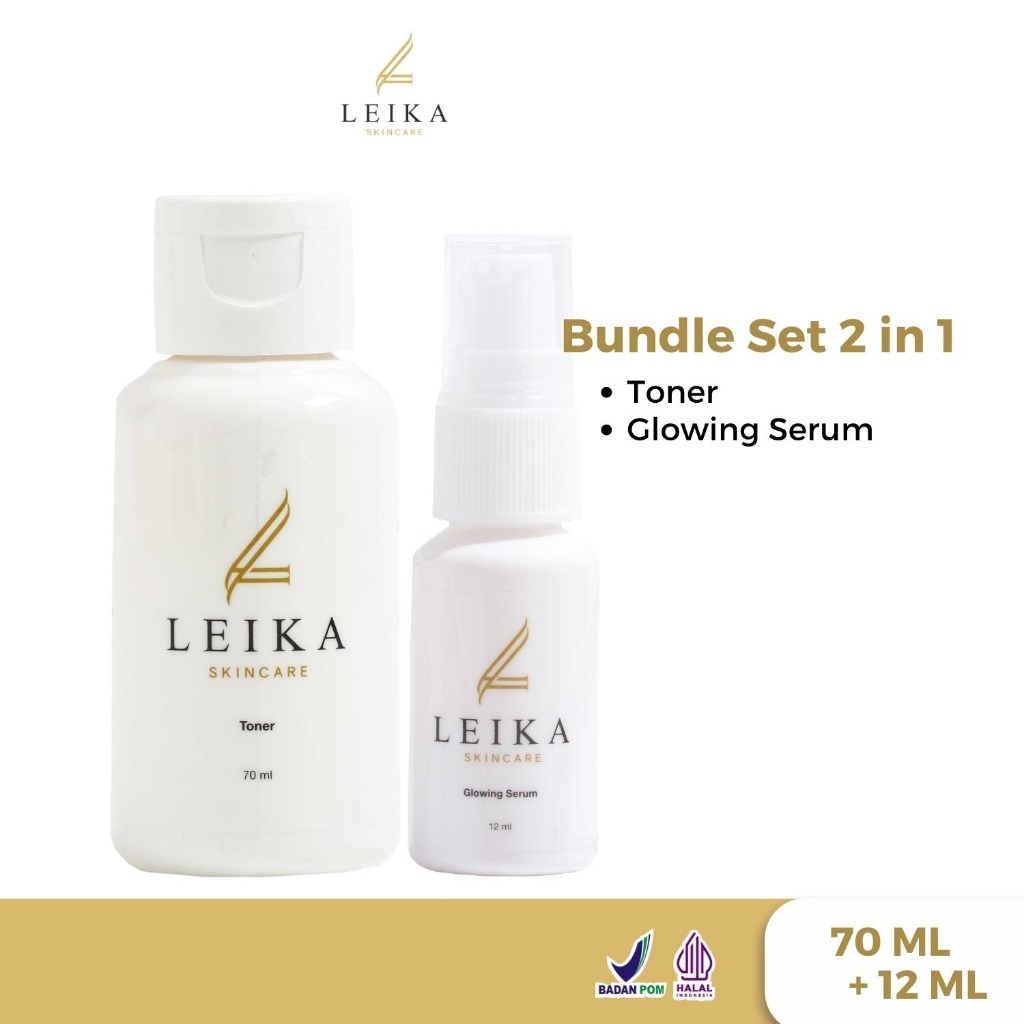 Leika Skincare 2 in 1 Glowing Serum & Toner Leika Skin Care Resmi BPOM