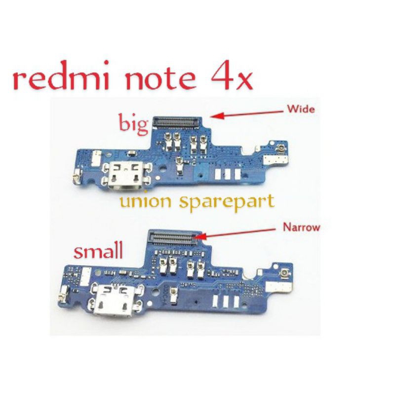 Papan Chas/PCB Chas+mic Redmi Note 4X Fullset