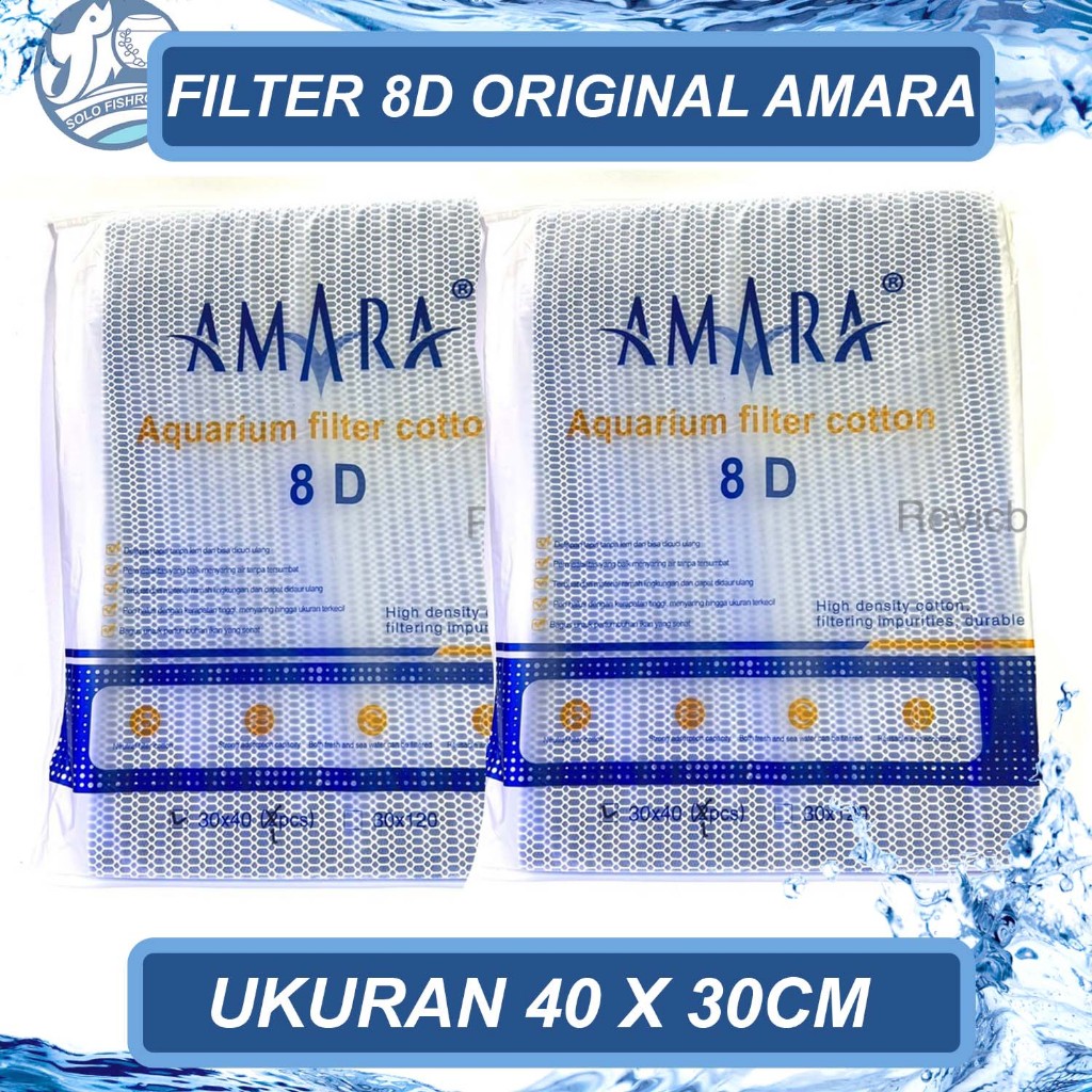 Kapas Busa Filter 8D AMARA (8 lapisan)  Aquarium Sponge Filter Cotton Super Premium Bisa Dicuci