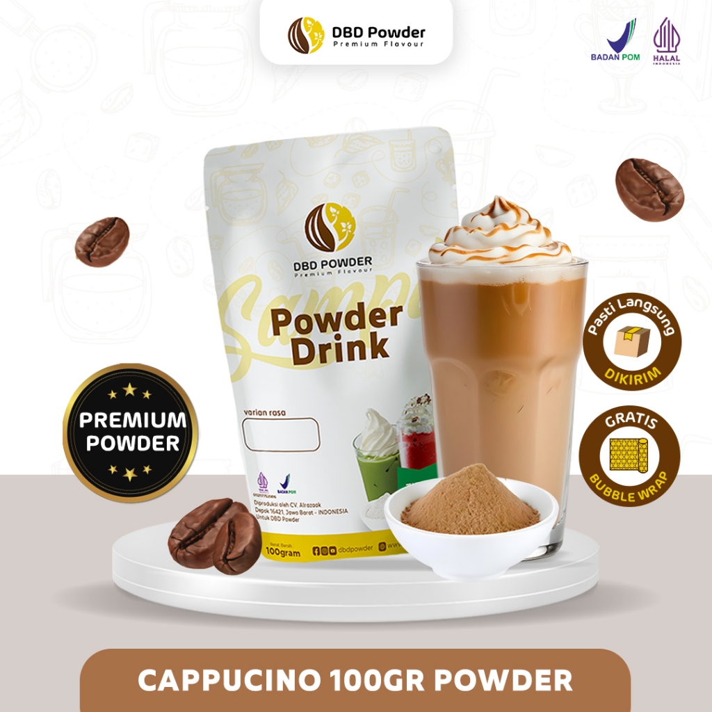 

Sample Bubuk Minuman Cappucino 100 Gram - Sample Powder Cappucino 100 Gram