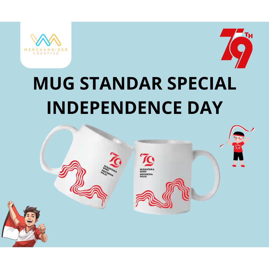 Mug Standar Custom Spesial HUT RI 79 / Doorprize Mug - Ready Template Desain