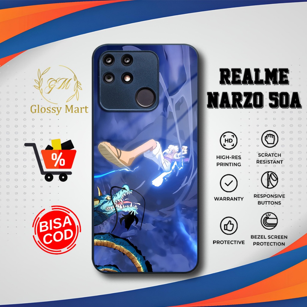 Case Realme Narzo 50A Terbaru - Realme Narzo 50A - Motif One Piece Gear 05 - Bahan Hardcase Softcase