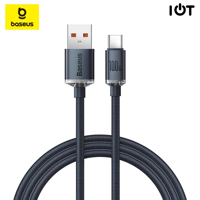 Baseus Crystal Shine Series Kabel Charger 6A USB to Type C Fast Charging 100W 2M - CAJY05