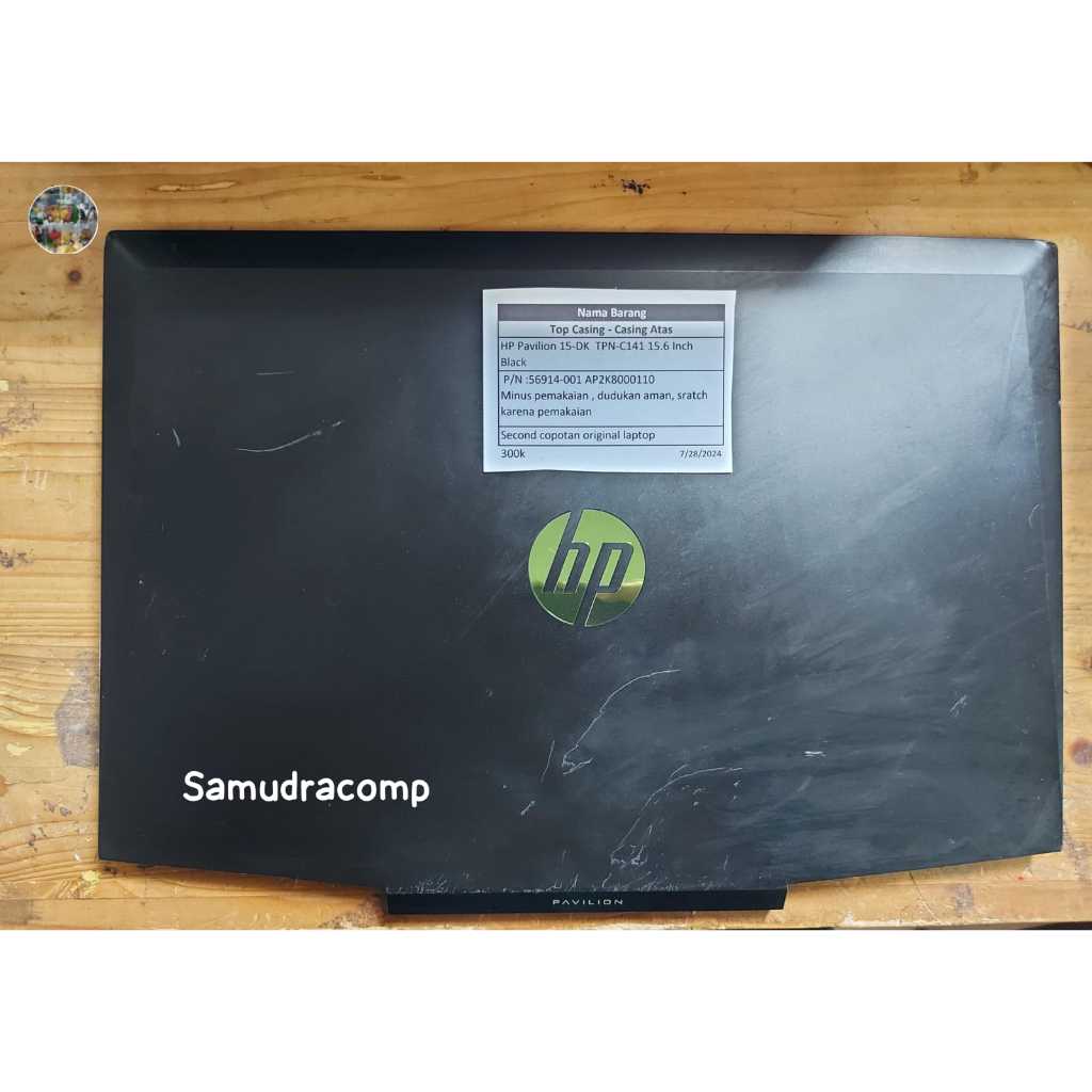 Top Casing - Casing Atas HP Pavilion 15-DK TPN-C141 15.6 Inch Black P/N :56914-001 AP2K8000110 Secon