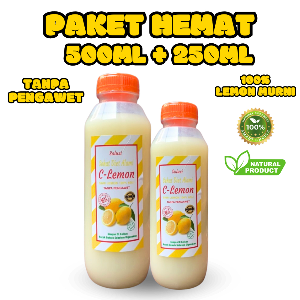 

Promo Paket 2 Botol 500+250Ml Sari Lemon California C-Lemon Fresh Kaya Vitamin C Detox