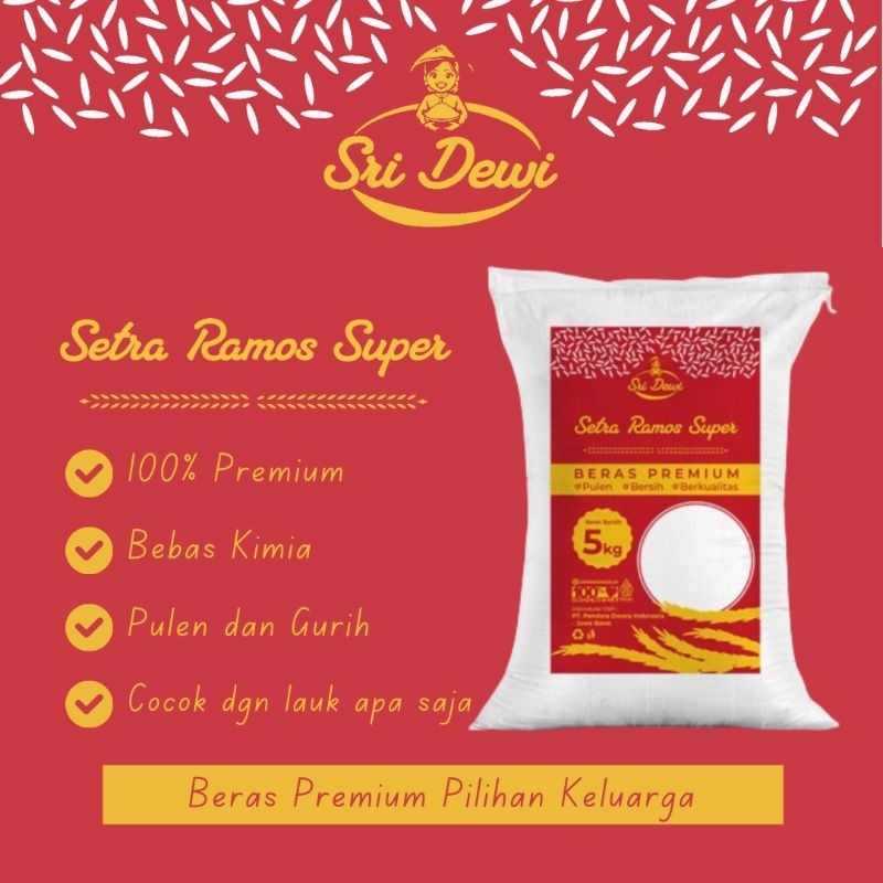 

Beras Setra Ramos 5kg Super Sri Dewi