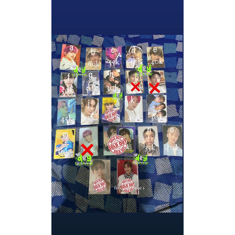OFFICIAL PHOTOCARD NCT DREAM 127 MARK HAECHAN JENO JAEMIN RENJUN DOYOUNG JOHNNY TONJOK KUTANG AY-YO 