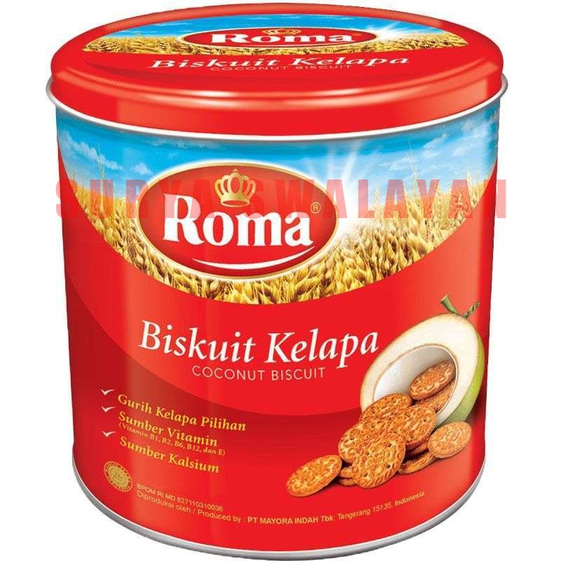 Roma Biskuit Kelapa Kaleng 345gr